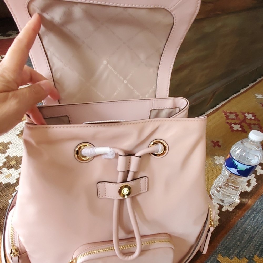 Michael Kors Abbey Cargo Nylon Leather Backpack - Picture 5 of 7